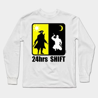 Pirate at Day, Ninja at Night, 24hr Shift Long Sleeve T-Shirt